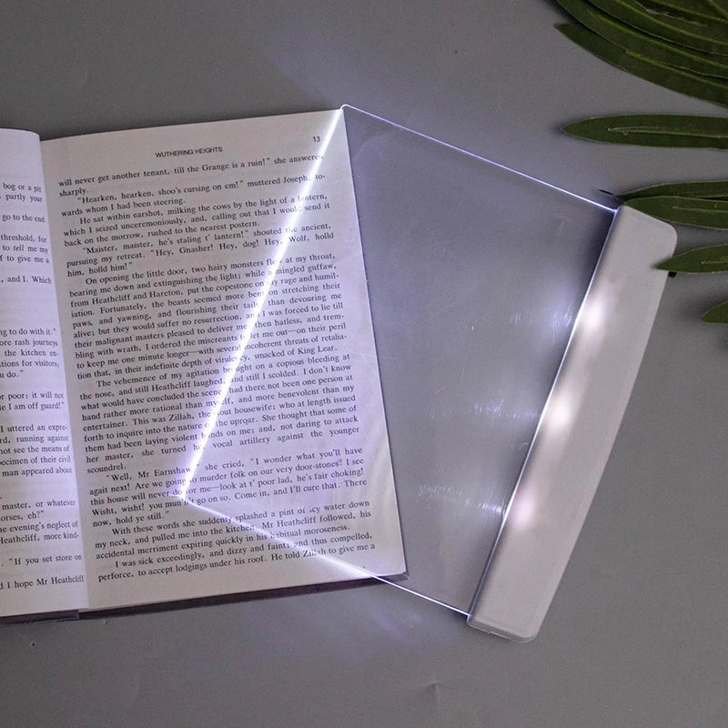 Luz LED plana para leitura em viagem, estudo e leitura na cama , Excelente para leitura noturna !!