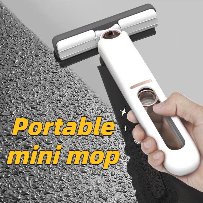 Mini esfregão portátil auto-Squeeze, esfregão absorvente forte para lavar as mãos, esfregão multifuncional portátil para limpeza de mesa, limpador de vidros de janelas, cozinha, carro, esponja, esfregão, ferramentas de limpeza doméstica